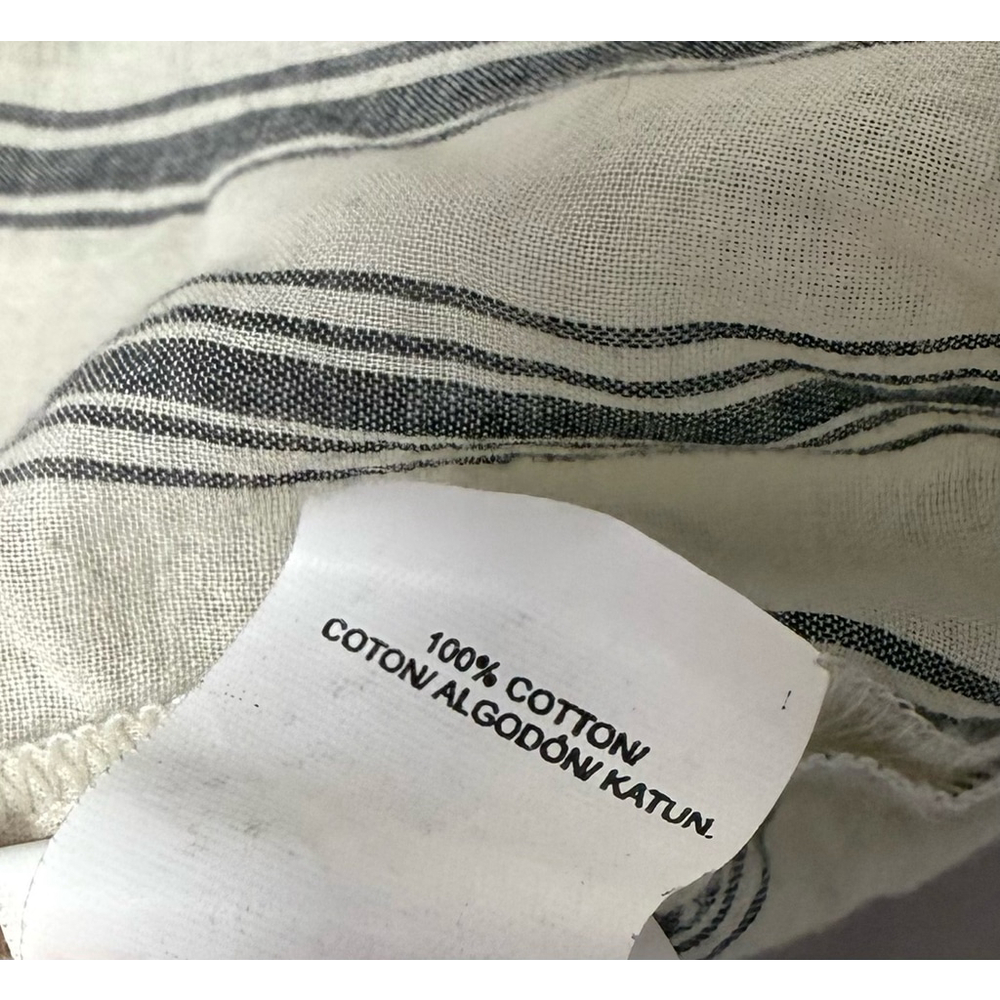 Women's Lucky Brand Striped Button-Down Shirt, Size S, White/Black - Picture 4 of 5